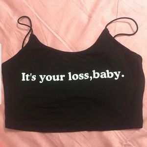 Adorable black crop top